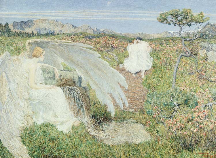 Giovanni Segantini, L’Amore alla sorgente della vita (1896), olio su tela. Milano, Galleria d’Arte Moderna Giovanni Segantini, L’Amore alla sorgente della vita (1896), olio su tela. Milano, Galleria d’Arte Moderna